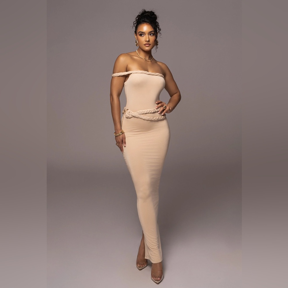 JLUXLABEL Tan One Of One Maxi Dress